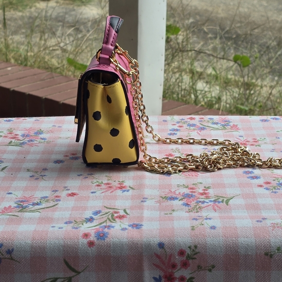 Moschino polka-dot pink and yellow micro crossbody bag - Picture 7 of 16